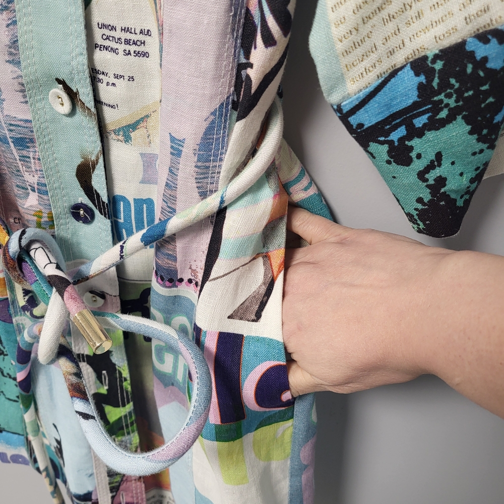 Zimmermann Multicolor Graphic Patchwork Mini Dres… - image 7